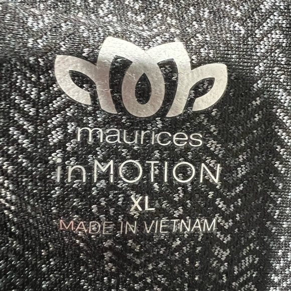 Women’s leggings pants workout yoga Maurice’s In Motion black dark grey XL - Picture 4 of 6